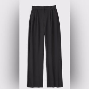 Abercrombie & Fitch Black Curve Love Wide Leg Trousers